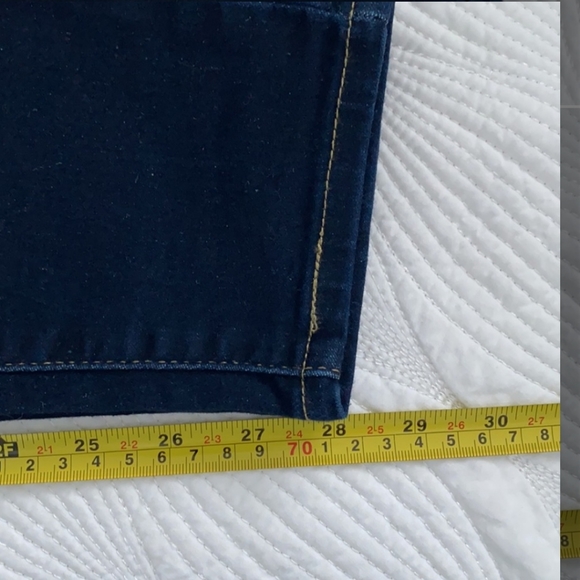 LEVI STRAUSS SIGNATURE GOLD Mid Rise Dark Wash Skinny Jeans SZ 16 - Picture 8 of 8